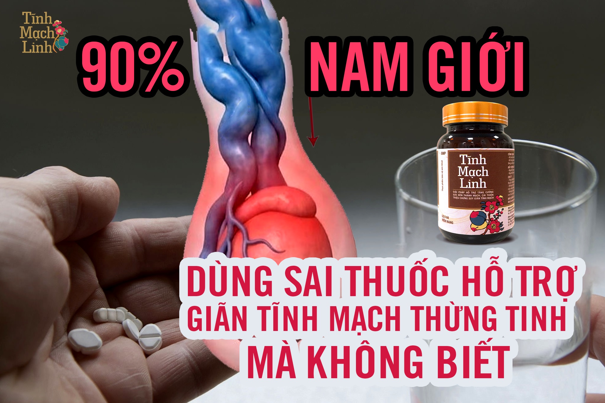90% nam giới dùng sai thuốc hỗ trợ giãn tĩnh mạch thừng tinh mà không biết