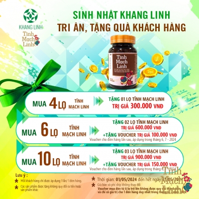 THÔNG BÁO CHƯƠNG TRÌNH TRI ÂN, TẶNG QUÀ KHÁCH HÀNG NHÂN DỊP SINH NHẬT KHANG LINH